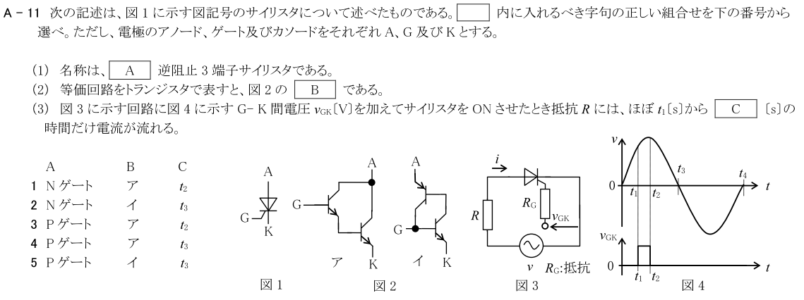 一陸技基礎令和3年07月期第1回A11